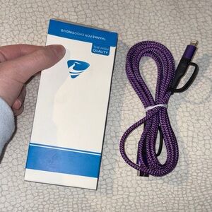 Purple iPhone Charging Cable
